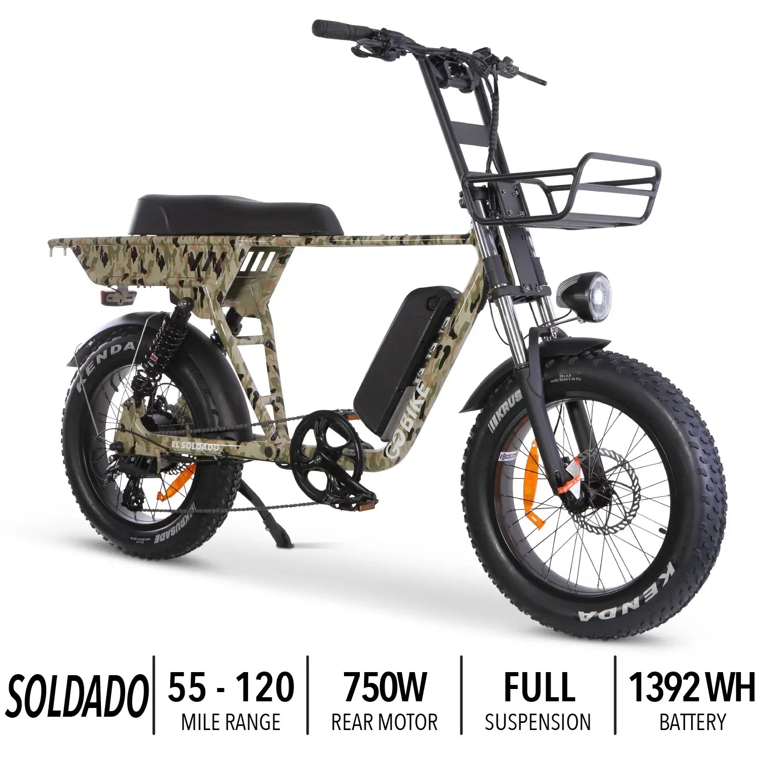 SOLDADO Lightweight 750W Dual-Passenger Electric Bike